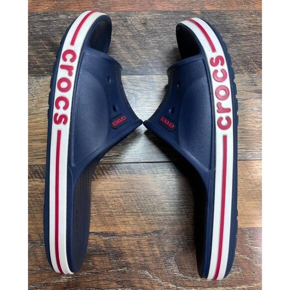 Crocs Woman’s Bayaband 205392 Blue Slip On Comfort Sandals Size 7 - Picture 5 of 8